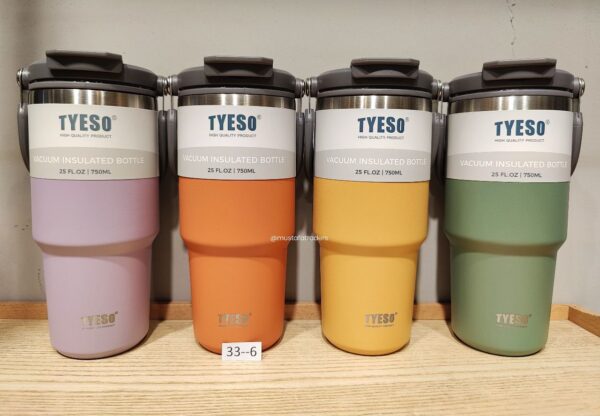 Tyeso Quencher 750ML Thermal Bottle Coffee Cup Vacuum Mug 304 Stainless Steel Water Bottle Non-slip Leak-Proof Thermos Insulated Cup: (Item Code:33-6),Available In 7 Colors: - Image 2