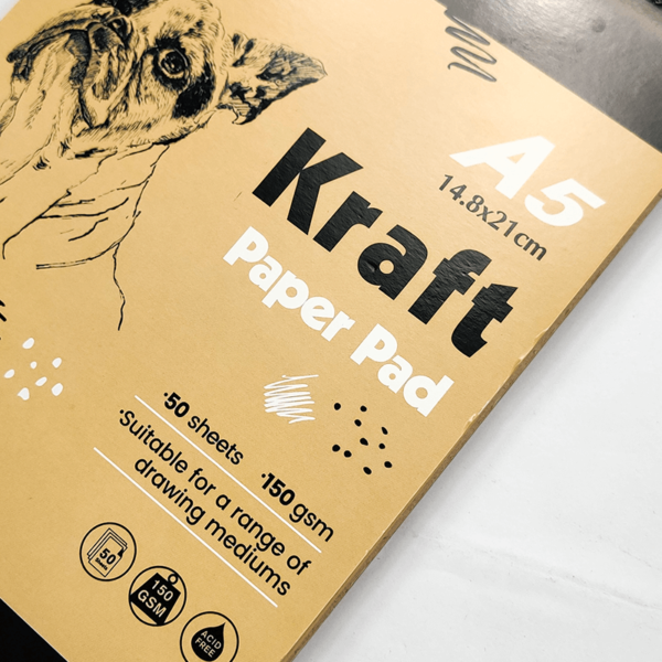Keep Smiling Kraft Paper Pad 50 Sheets Size A5. - Image 2