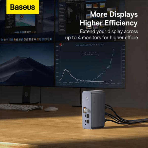 Baseus UnionJoy Pro17-Port Four-Screen Multifunctional HUB Docking Station - Image 3