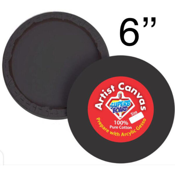 Superb Board Round Black Canvas Board Available In 5 Different Sizes. - Image 2