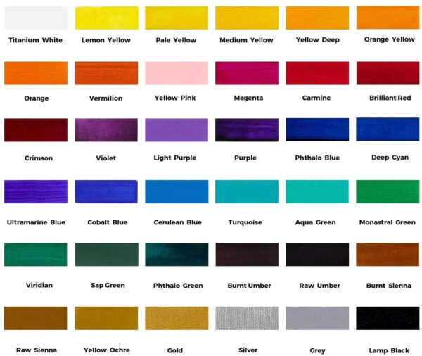 Mont Marte Acrylic Colour Paint 36 ml Set Of 36. - Image 7
