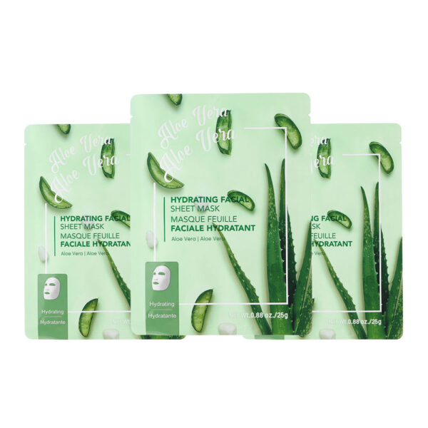 Pack Of 3 | Hydrating Facial Sheet Mask (Aloe Vera). - Image 3