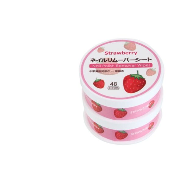 Nail Polish Cleansing Wipes (Strawberry Fragrance). - Image 3