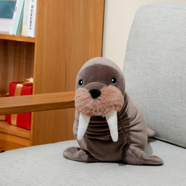 Ocean Series 3.0 17in. Taupe Brown Walrus Plush Toy - Image 3