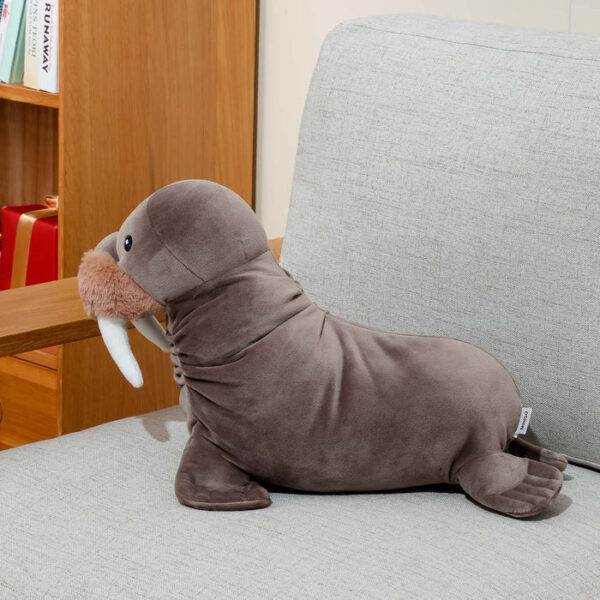 Ocean Series 3.0 17in. Taupe Brown Walrus Plush Toy - Image 4