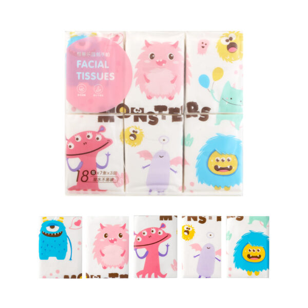 MINISO Monster Paradise Collection Scented Facial Tissues (18 Packs). - Image 4