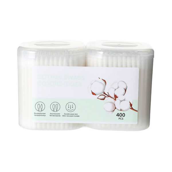 MINISO Cotton Swabs with Paper Shaft (200 Count x 2 Pack). - Image 3
