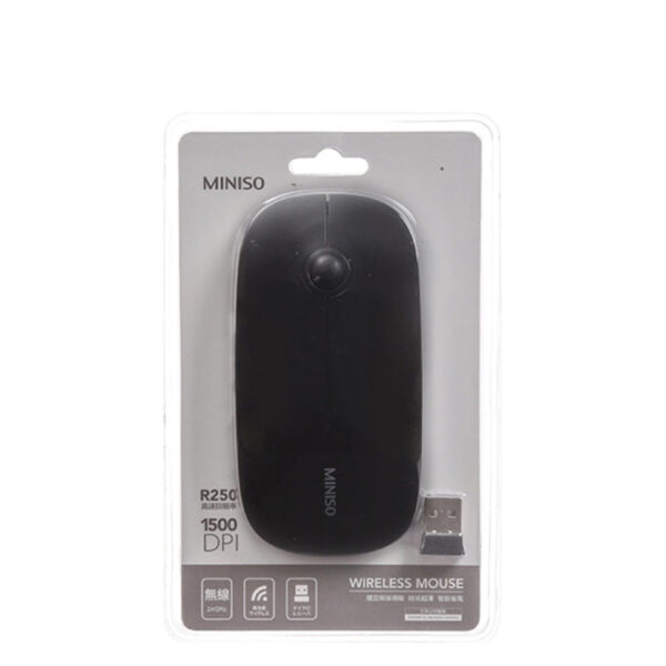 Ultra-slim Wireless Mouse (Black). - Image 3