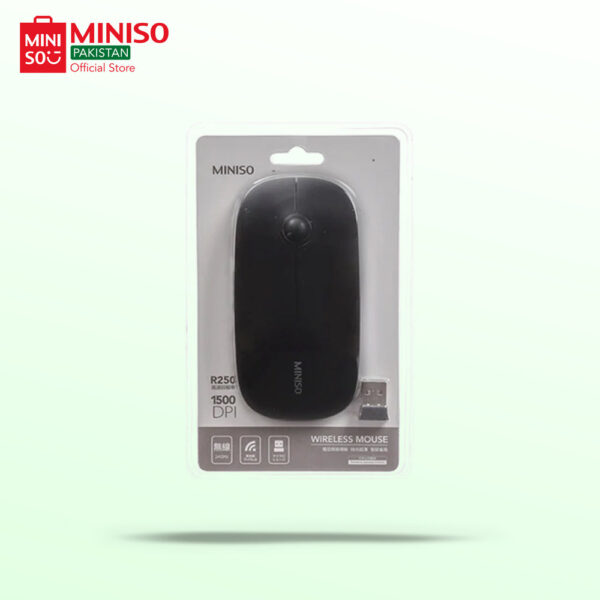 Ultra-slim Wireless Mouse (Black). - Image 2