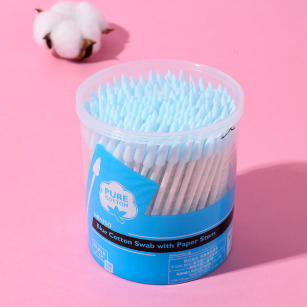 Blue Cotton Swab with Paper Stem (200 Pcs). - Image 7