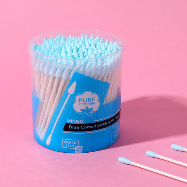 Blue Cotton Swab with Paper Stem (200 Pcs). - Image 5