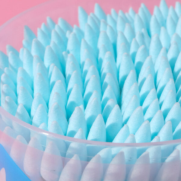 Blue Cotton Swab with Paper Stem (200 Pcs). - Image 2