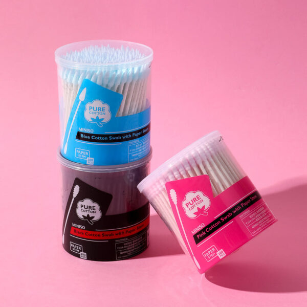 Blue Cotton Swab with Paper Stem (200 Pcs). - Image 4