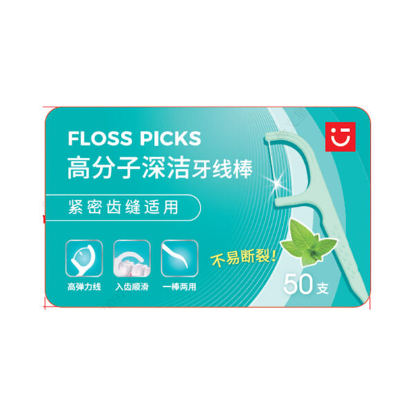 Macromolecule Thin Mint Dental Flossers (50 pcs×3 Packs).