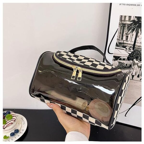 Handcuffs Makeup Bag | Pouch | Travel | Toiletry | Organizer | Cosmetic | Make Up | Bags | Vanity | Portable | Case | (Black) - Image 2