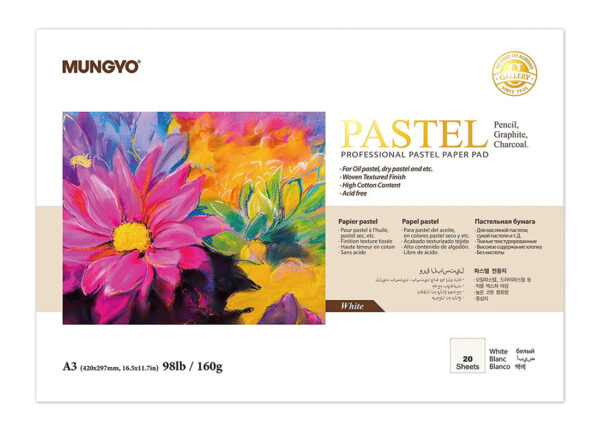 Mungyo Professional Pastel Paper Pad White Size A3.