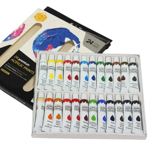 Keep Smiling Acrylic Paints Tube 12 ml Set Of 24.