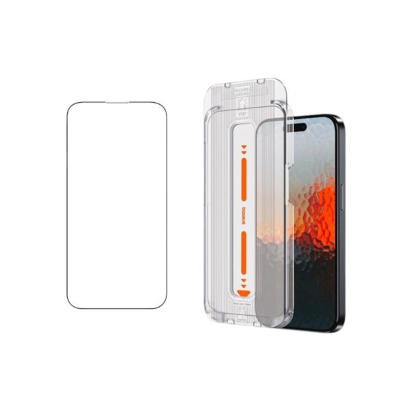 Baseus Sapphire Series Full-Coverage 9H Tempered Glass Screen Protector for iPhone 16 Pro Max - Image 3