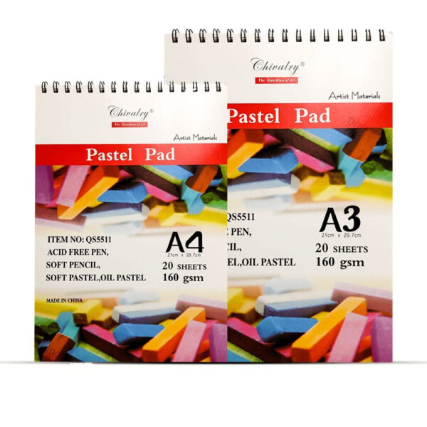 Chivalry Artist Pastel Pad For Sketch And Drawing 20 Sheets 160gsm Size A3.