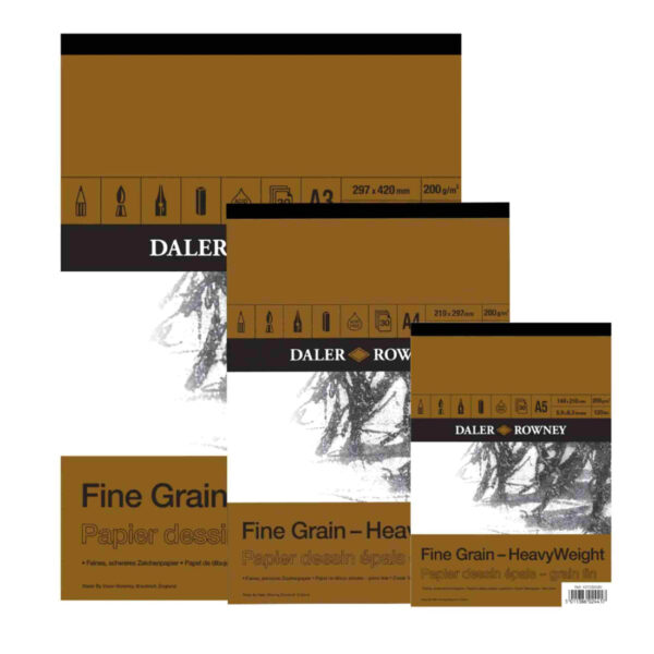 Daler Rowney Fine Grain Heavyweight Sketching & Drawing Pad Size A5. - Image 2