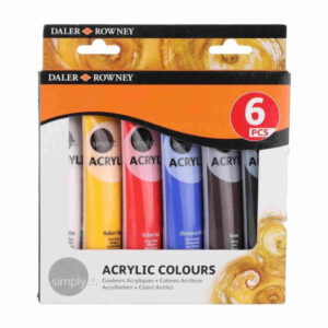 Daler Rowney Simply Acrylic Paints 75 ml Pack of 6.