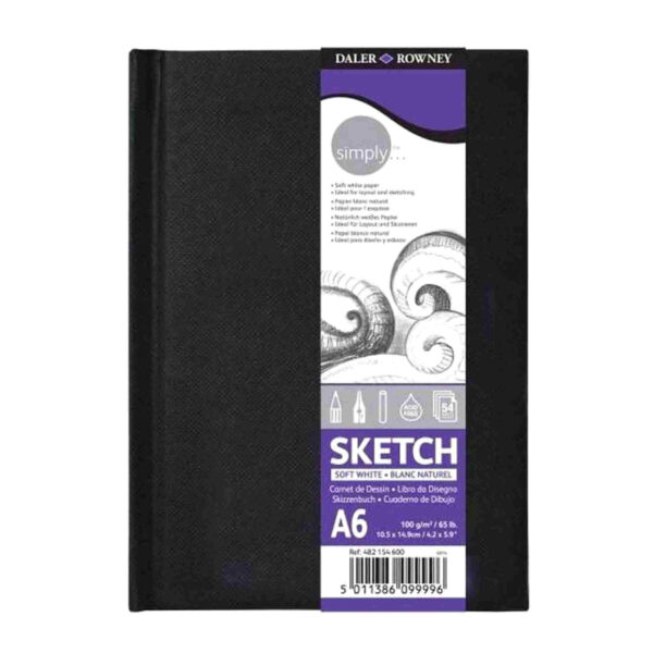 Daler Rowney Simply Hard Cover Sketchbook (Size A6). - Image 3