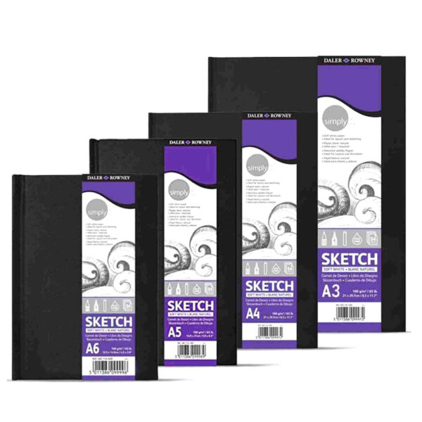 Daler Rowney Simply Hard Cover Sketchbook (Size A3). - Image 2
