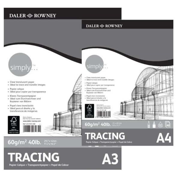 Daler Rowney Simply Tracing Paper Pads A3. - Image 2