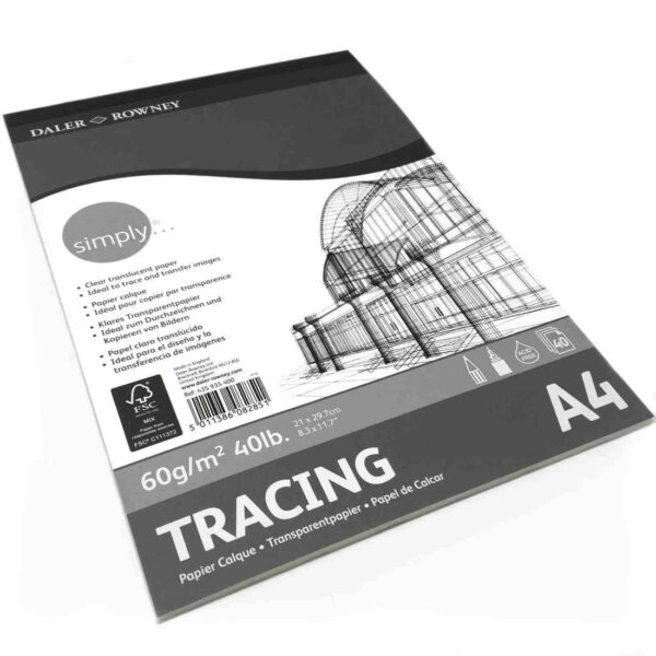 Daler Rowney Simply Tracing Paper Pads A4. - Image 3