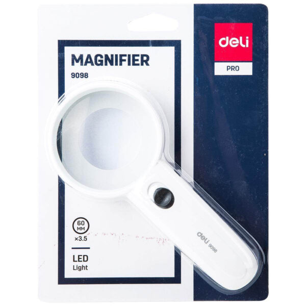 Deli Magnifying Glass 60 mm with LED Light E9098.
