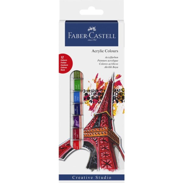 Faber Castell Acrylic Paints Set of 12.
