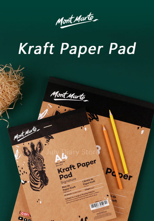 Mont Marte Signature Kraft Paper Pad Size A4. - Image 4