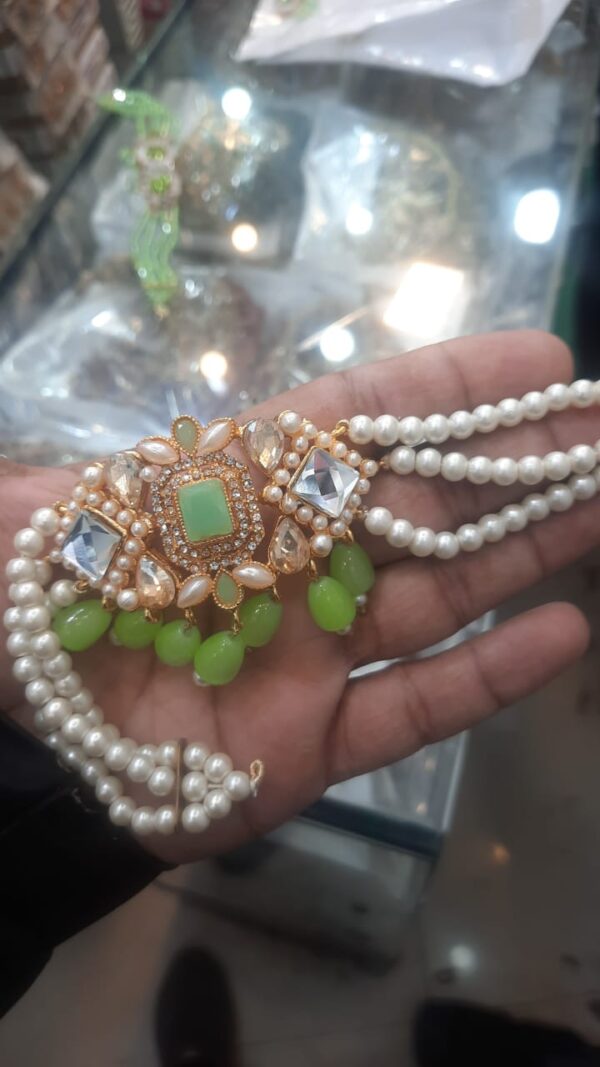 Green Choker Set| Handmade & Gold plated, Jewellery For Girls 