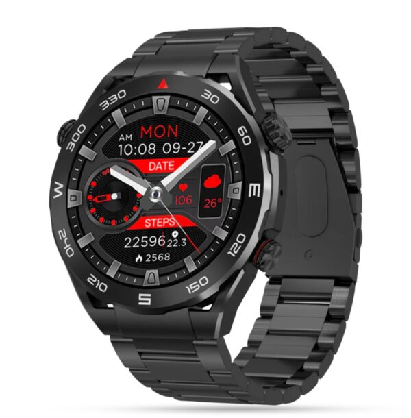 Login LT-W1 LUXE Watch, 1.43 Inches Display, 5.2 Bluetooth Version, Full Charge in 3 Hours, Water Resistance. Color: Black. - Image 2