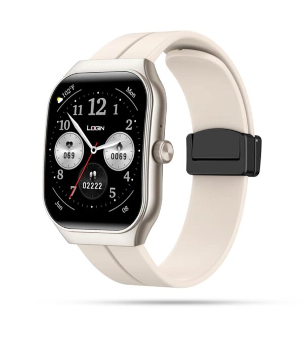 Login LT-W2 HORIZON Smart Watch, 1.96 Inches Amoled Display, 100+ Exercise Mode, Chat GPT. Color: Starlight.