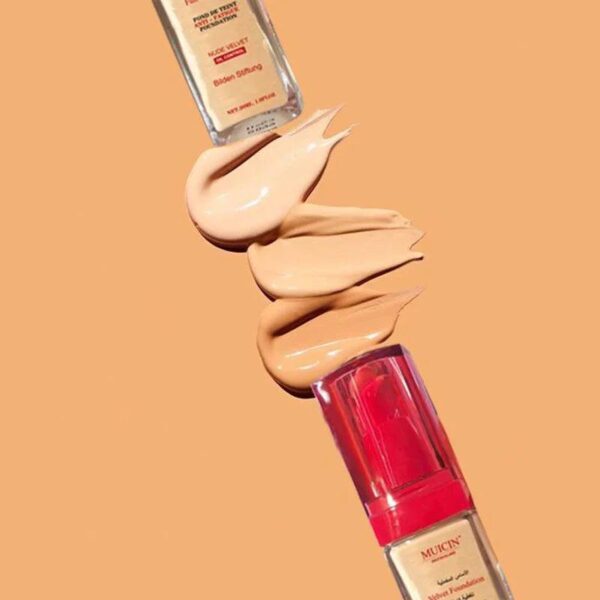 Nude Velvet Full Coverage Foundation – Maximum Smoothness, SPF 15, Shade Ivory-02. - Image 4