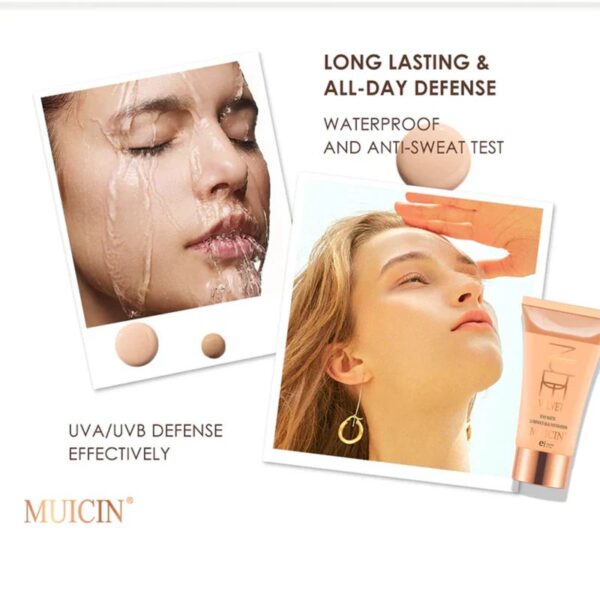 MUICIN Luminous Silk Nude Velvet Foundation, Seamless Finish for All Skin Types. Available in 3 Shades. Fair-01, Ivory-02, Sand/Beige-03. - Image 5