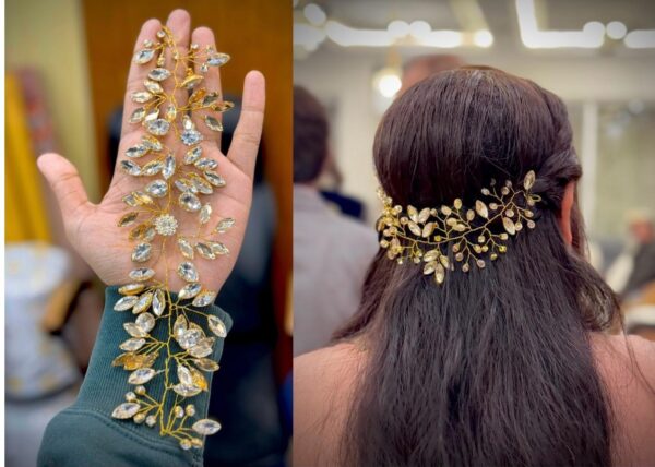 Fancy Wedding & Bridal Hair Comb Jewelry Flower Crystal Tiaras & Hair Accessories - Image 6