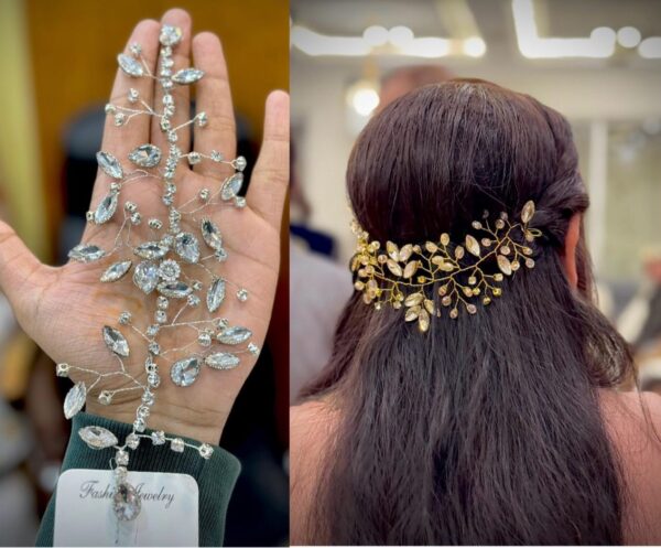 Fancy Wedding & Bridal Hair Comb Jewelry Flower Crystal Tiaras & Hair Accessories - Image 5