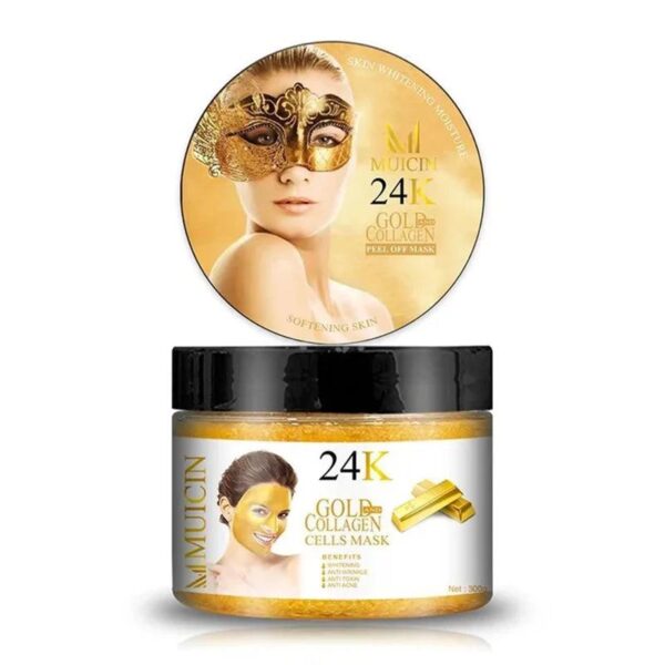 MUICIN 24K Gold & Collagen Peel-Off Mask | Radiance & Youthful Skin.
