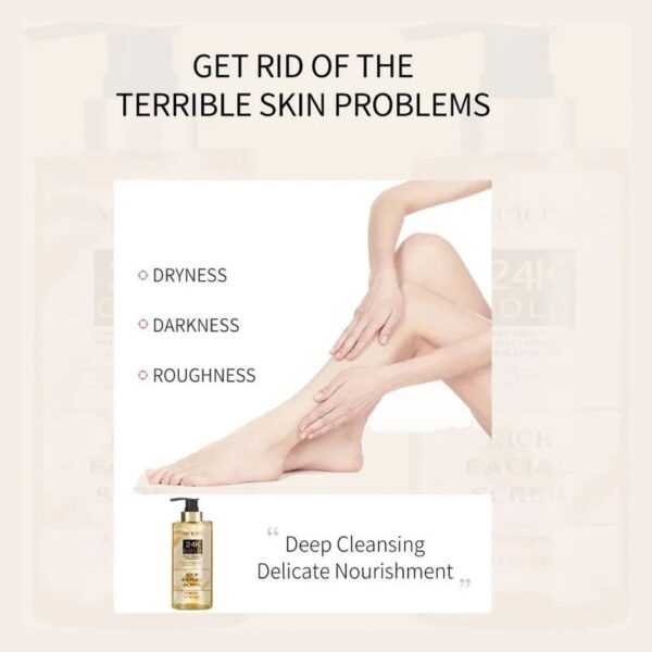Muicin Rich Facial Scrub - 24K Gold Exfoliating & Anti-Inflammatory Treatment, Purify & Revitalize (300 ML) - Image 2