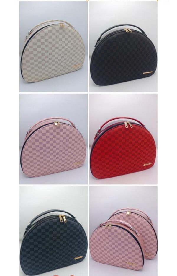 Cosmetic Pouch, Beauty Box D Shape/Makeup Storage Bags, Travel bags, Cosmetics Organizer, Women Fashion Bags Available in Different colors,(1 Bag +1 Mini Bag).