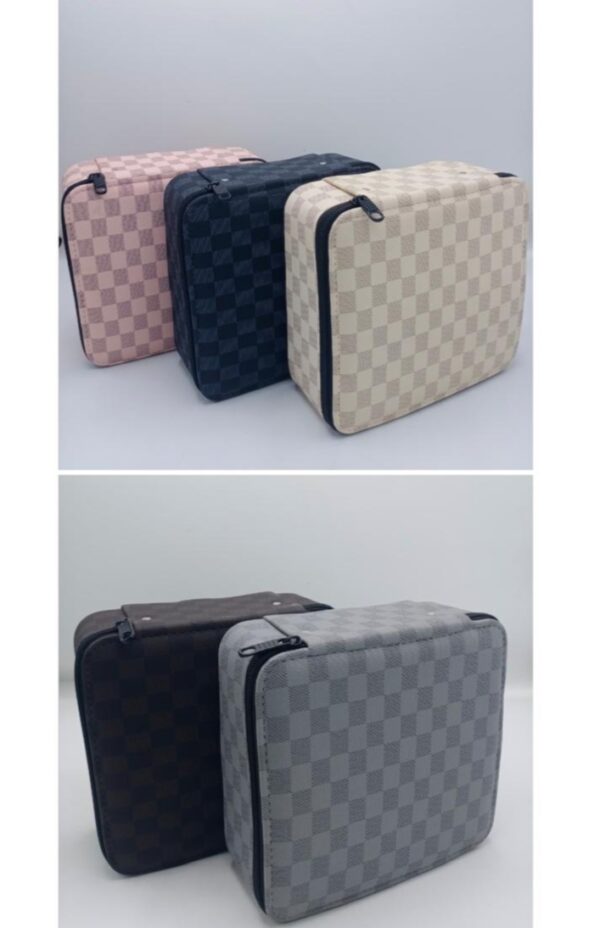 Printed Cosmetic Bag Organizer Makeup Storage Jewellery Vanity Box Single Piece.