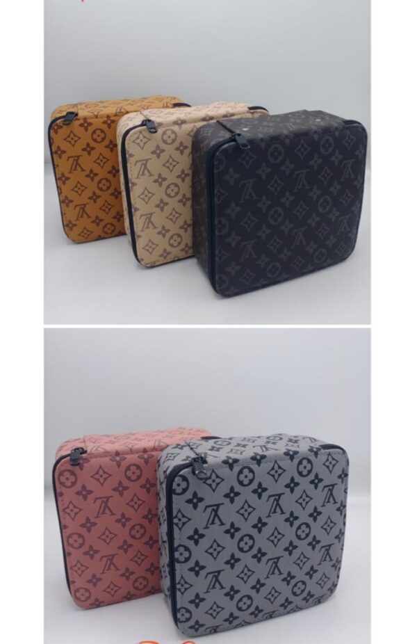 Printed Cosmetic Bag Organizer Makeup Storage Jewellery Vanity Box Single Piece.
