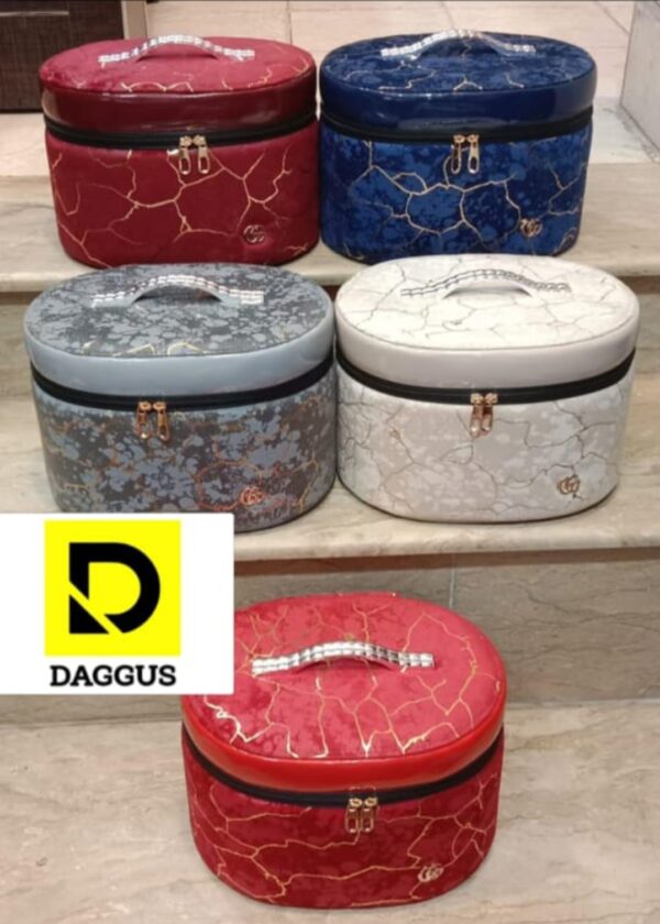 Makeup and Cosmetic Box Round Shape for Women.