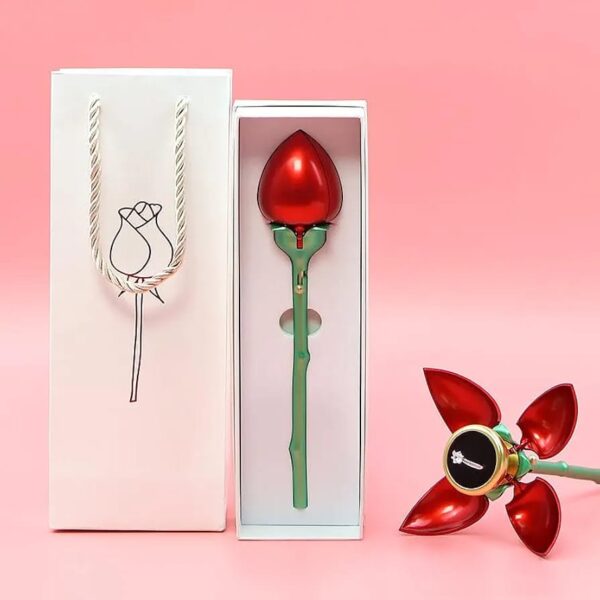 Red Rose Jewelry Box Highly Resistant To Oxidation Metal Baking Paint Synthetic Resin Jewelry Packaging Box Valentine's Day Box/Gift Box: - Image 2
