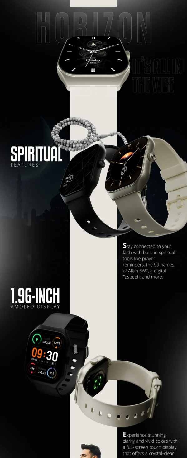 Login LT-W2 HORIZON Smart Watch,Color: Black - Image 2