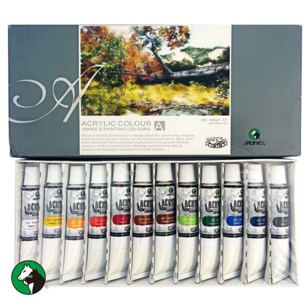 Maries Acrylic Paint Set of 12.