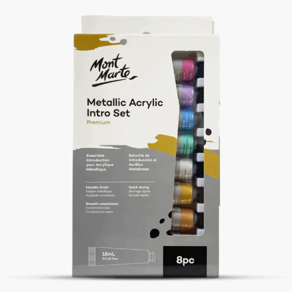 Mont Marte Metallic Acrylic Paints 18 ml Tubes Set Of 8 Pieces. - Image 7