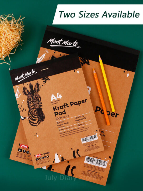 Mont Marte Signature Kraft Paper Pad Size A4. - Image 2